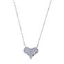Krkc Women Jewelry 925 Sterling Silver 18K White Rose Gold Plated Garnet Gemstone Heart Shape Pendant Heart Necklaces