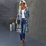 Ladies Clothing Autumn Aztec Print Women Open Front Long Sleeve Knitted Cardigan