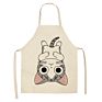 Latest Promotion Price Design Reusable Cute Cartoon Cat Print Kitchen Non-Waterproof Apron