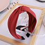 Latest Wide Twist Knotted Wide Fabric Headband Solid Color Wrap Hairband Design