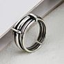 Lotus Silver Plated Vintage Style Rings Hip Hop Ring for Men