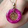 Luxury Jewelry Peace Buckle Pendant Colorful Jade round Pendant Peace Sign Charms Necklace Women Charm