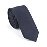 Men Cotton Solid Color Slim Necktie Stripe Skinny Tie for Wedding Party