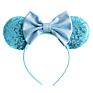 Metallic Rainbow 5" Hair Bows Mouse Ears Hairband for Girls Big Sequins Ears Chic Headband Diy Hair Accessories