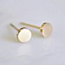 Minimalist Ear Silver Gold Color 4Mm Square round Triangle Cross Heart Shape Stainless Steel Stud Earrings