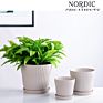 Modern 3 Set Planter Stand Plant Pots round Flower Plant Ceramic Tray for Indoor Outdoor Potted Home Decor Flower Stand