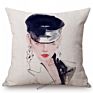 Modern Girl Elegant Lady Pretty Elite Woman Luxury Lifestyle Aesthetics Cotton Linen Sofa Pillow Case Cushion Cover Case