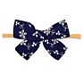 N0325 Baby Girl Nylon Headband Cotton Line Fabric Hair Bow Toddler Cloth Hair Accessories Floral Headwrap Hair Band Super Soft