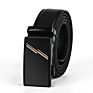 N936 Adjustable Business and Casual Automatic Belt Black Genuine Leather Belts for Men