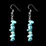 Natural Crystal Stone Beaded Earrings Multicolor Stones Tassel Hook Earrings