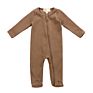 Newborn Baby Autumn Clothes Ribbed Footie Rompers Infant Rib Footie with Mitten & Zipper