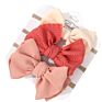 Newest Solid Bowknot Waffle Bullet Hairbands Fabric Nylon Style Infant Elastic Hair Accessories Hairband Baby Girl Headband Set