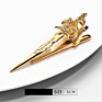 Novel Tie Bar Sword Cufflinks and Tie Clip Gift Box Set Gold Tie Pins for Men