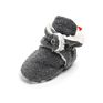 Old Fashioned Snap Drawstring Infant Bedroom Shoes Baby Booties with Wool