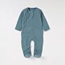 Organic Cotton Autumn Long Sleeve Footie Baby Boy Bodysuit