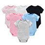 Organic Cotton White Baby Romper Unisex Solid Color Long Sleeve Plain Blank Design Baby Bodysuit