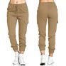 Pant plus Size Brown Pockets Unisex Slim Fit Women Track Jogger Cargo Sweat Pants