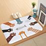 Personalized Cat Paw Print Kitchen Anti-Skid Door Mat
