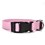 Personalized Logo Plastic Buckle Adjustable Plain Nylon Dog Collar