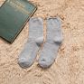 Plain Stripes Men Cozy Socks Warm Tube Floor Fluffy Sock Crew Home Socks Thick Indoor Sleeping Chaussette