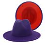 Polyester Cotton Vegan Material Two Tone 60 Colour Fedorahat Fedora Hat for Women Men Party Show Music Festival Dress