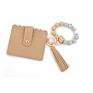 Pragmatic Card Holders Key Chain Tassel Pendant Silicone Beads Bracelet Keychain