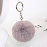 Product Bag Accessories 8Cm Cute Puff Key Ring Pom Pom Key Chains Fluffy Keychain