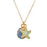 Product Cute Design Alloy Gold Plated Seashell Starfish Mermaid Beach Style Corlorful Pendant Necklace for Kids