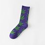 Professional Colorful Tube Sports Socks Bamboo Maple Leaf Socks Design Hemp Weed Leaf Socks