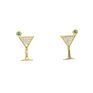 cz pineapple cherry ice cream glass key lock shape stud earring