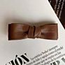 Pu Leather Bow Boutique Hair Barrettes Handmade Korean Style Hair Accessories Women Girls Hair Bows