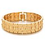 Punk 24K Gold Plated Multi Shape Bracelet Curb Cuban Chain Gold Color Brass Bracelets Bangle for Men Women Jewelry Gifts