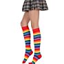 Rainbow Striped Long Socks Women Stockings Cosplay Student Kawaii High Socks Girls over Knee Stockings