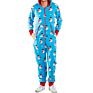 Ready to Ship Home Wear in Stocks Men Pajamas Deer Snowman Stripe Christmas Print Adult One-Piece Pajamas