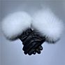 Real Fox Fur Gloves Women / Genuine Sheepskin Motorcycle Women Leather Gloves /Warm Leather Real Fur Gloves