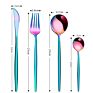 Reusable Black and Gold Luxury Hotel Wedding Flatware Set Stainless Steel Cutlery Sets with Box