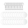 round shape transparent acrylic keychain blank with tassel