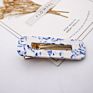 Sales Colors Acrylic Hair Clips with Small Moq Rectangular Hollowed-Out Acetate Hair Clips for Women