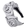 Satin Hair Accessories Women Hairband Headband Pure Satin Big Flower Hard Hair Band for Girls