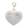 Sell Cheer Heart Key Chain Fluffy Keychain Pompom Tassel Pompom Ball Pom Pom Keychain