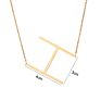 Shangjie Kalung Stylish Long Gold Plated Necklace Hip Hop Large Letter Necklace Stainless Steel Initial Necklace