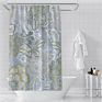 Shower Curtain Fabric 3D Digital Printed Green Shower Curtain