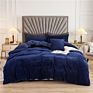 Simple Design Fuzzy Comforter Velvet Duvet Cover Set