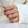 Simple Double-Layer Multi-Layer Plain Titanium Steel 18K Gold Ring for Men and Women Couples