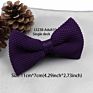 Single Deck Men Women Solid Color Bowknot Lovely Knit Bowtie Adjustable Neckwear Designer Knitting Butterfly Bow Tie