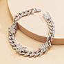 Small Butterfly Cuban Link Anklet 9Mm Iced Out Cuban Anklets Women Hip Hop Rapper Bling Foot Jewelry