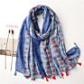 Soft Warm Shawl Beach Wrap Womens Pastel Flowers Print Scarves Lightweight Paisley Striped Geometric Print Tassel Scarf