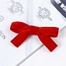 Solid Color Velvet Ribbon Hairpin Korean Women Hair Accessories Bowknot Hair Clip Long Ribbon Bow Hair Clip