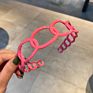 Plastic Circles Wide Chain Headbands