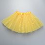 Stock Solid Color Plain 3 Layers Girl Kids Star Tutu Skirts Dress for Party Performance